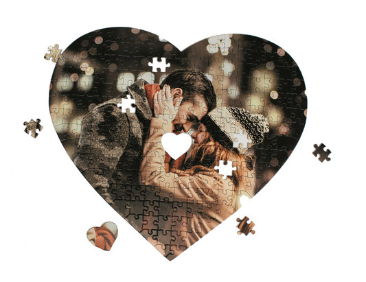 Personalised Heart Shaped Photo 201 Piece Jigsaw Puzzle