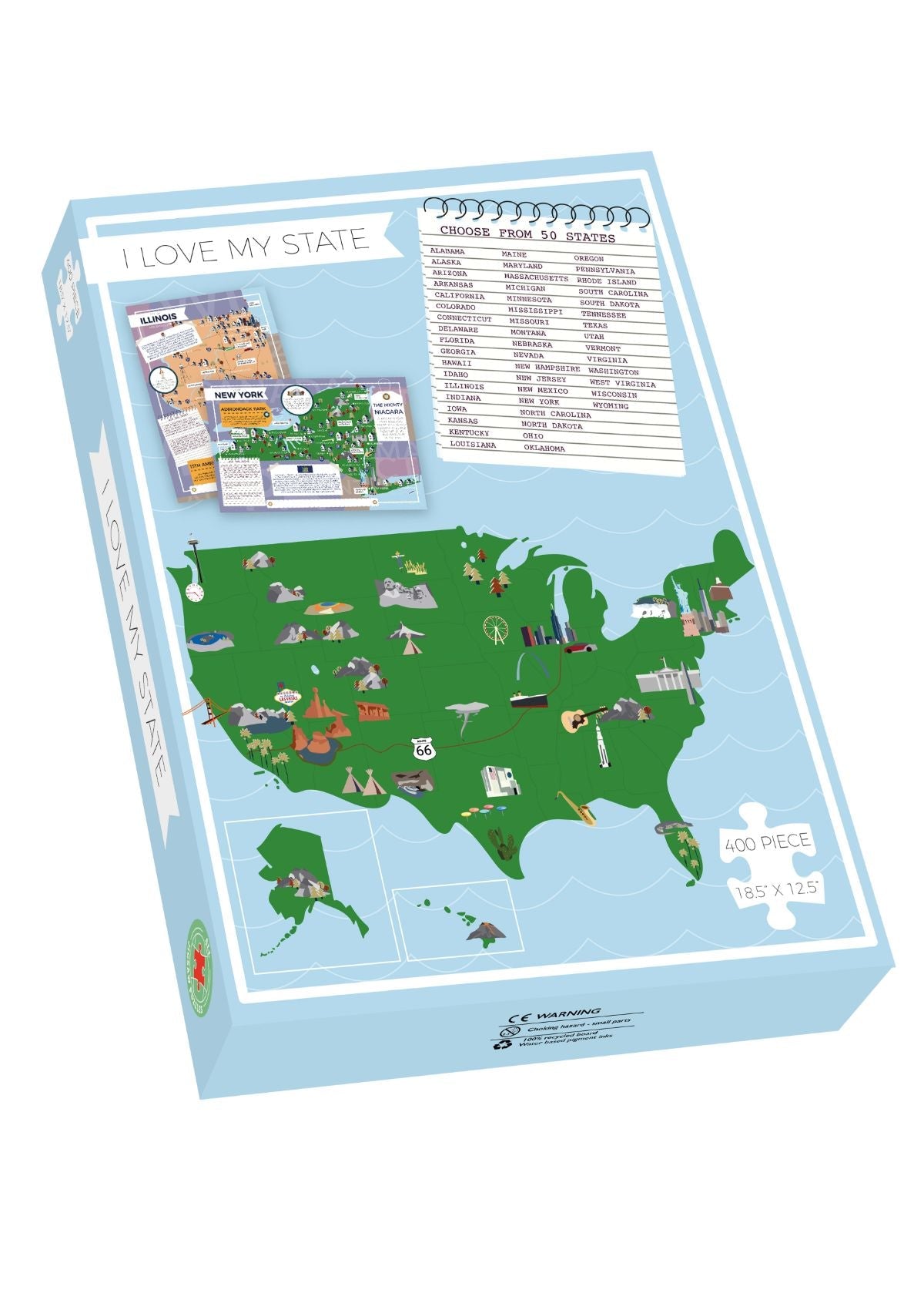 Delaware - I Love My State 400 Piece Personalized Jigsaw Puzzle
