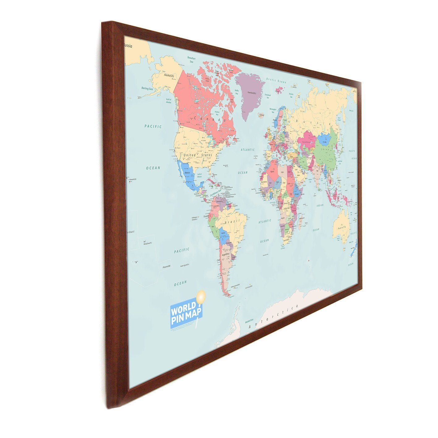 Map Gift - Framed World Map Pinboard