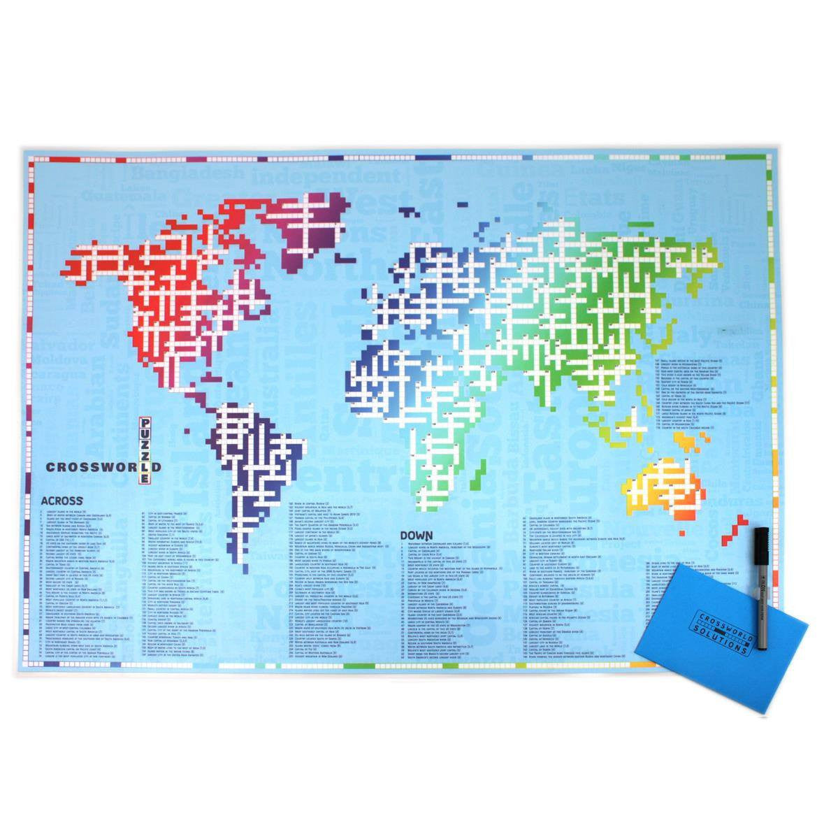 Map Gift - The Cross Word World Map - CrossWorld