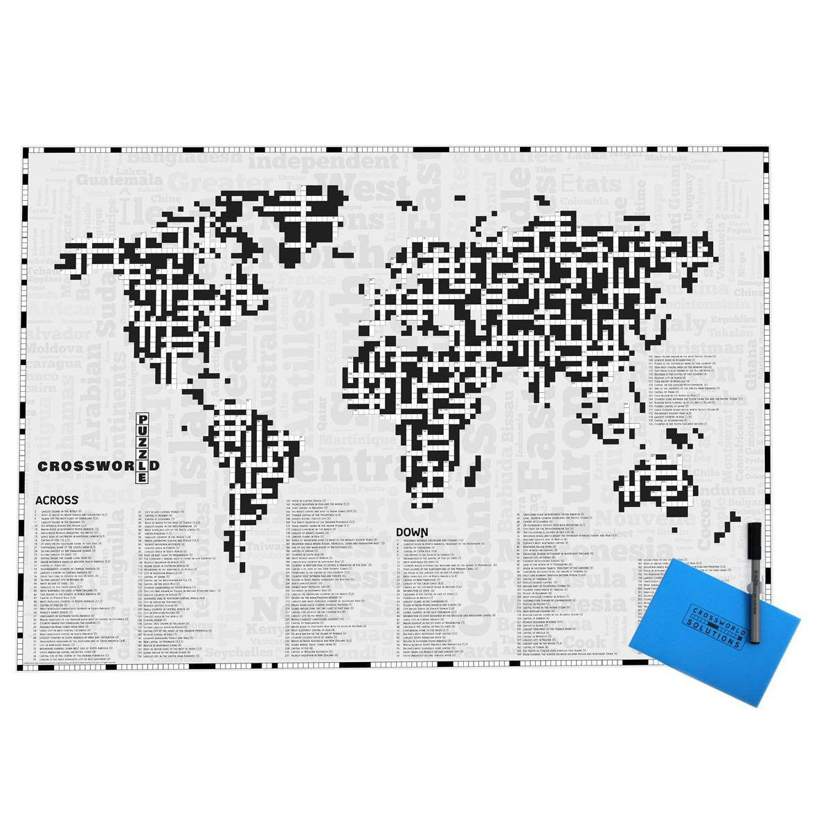 Map Gift - The Cross Word World Map - CrossWorld