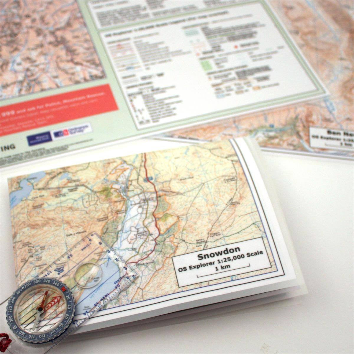 Map Gift - Three Peaks Challenge Maps, Ben Nevis, Scafell Pike And Snowdon