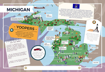 Michigan - I Love My State 400 Piece Personalized Jigsaw Puzzle