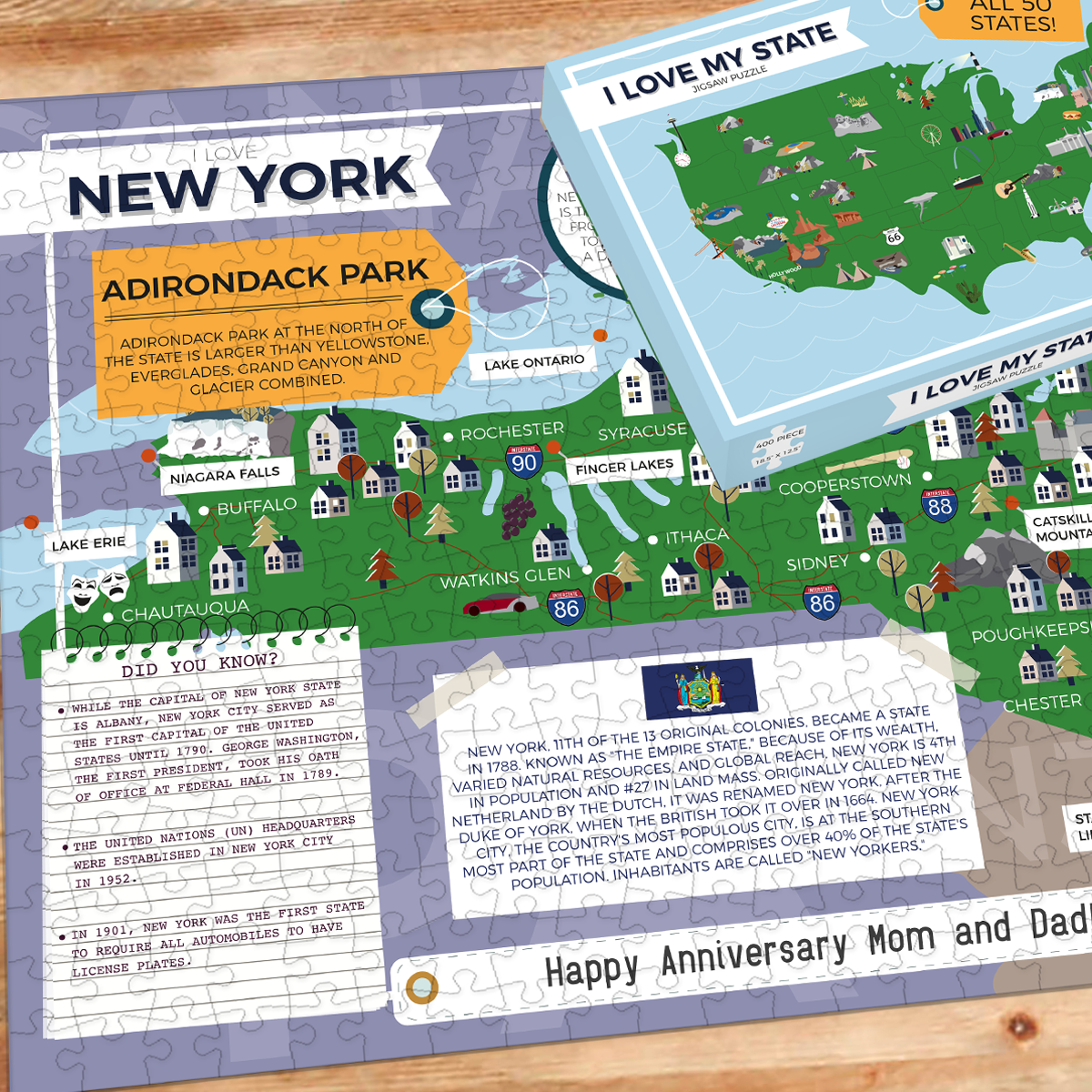 I love my state new york jigsaw puzzle