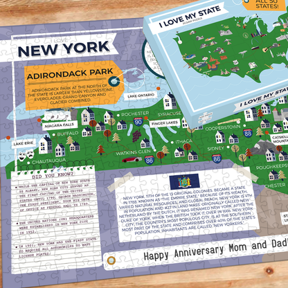 I love my state new york jigsaw puzzle