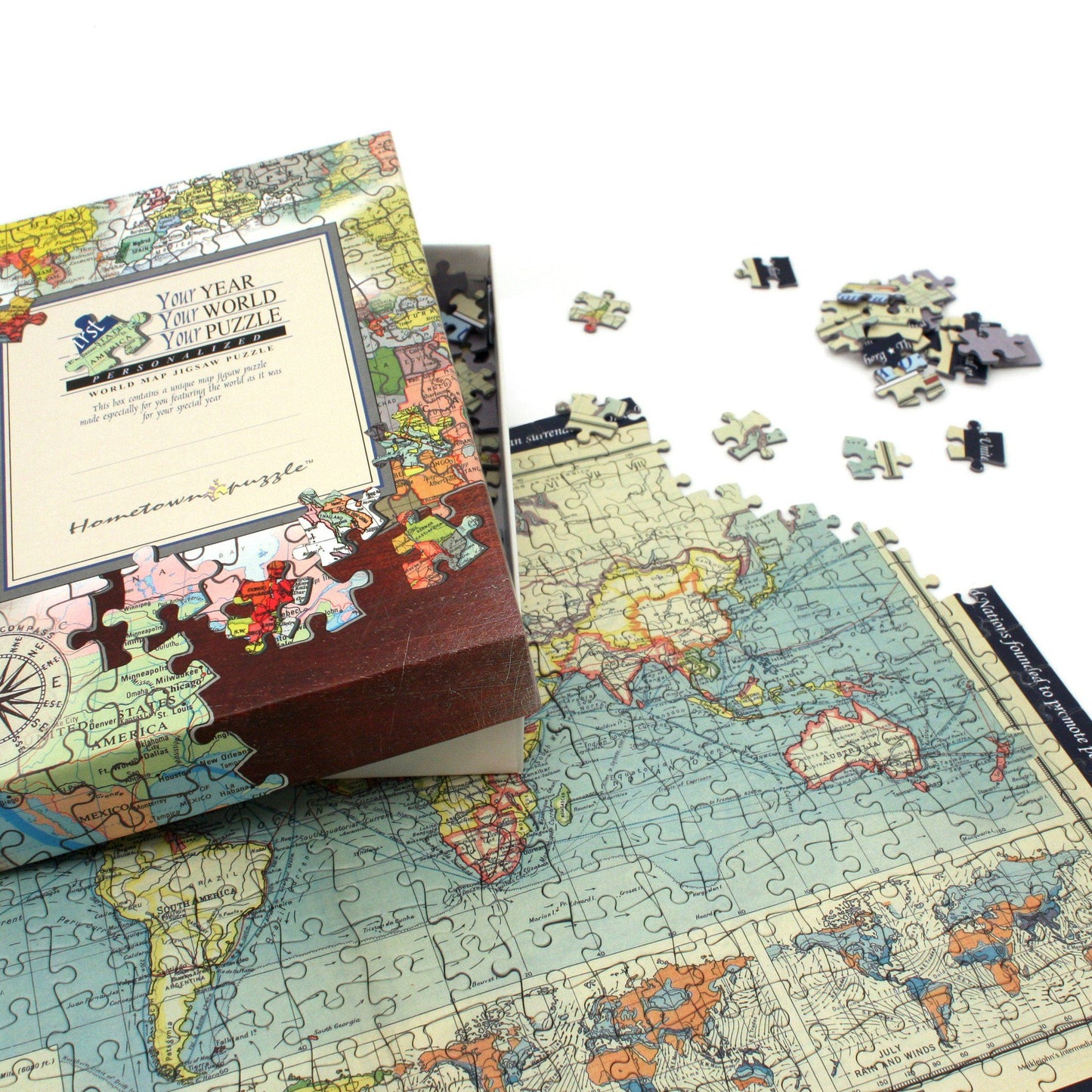 Personalized Jigsaw Puzzles - Historical World Map Personalized Jigsaw Puzzle