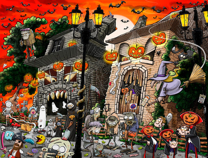 Chaos on Halloween - No.17 1000 or 500 Piece Jigsaw Puzzles