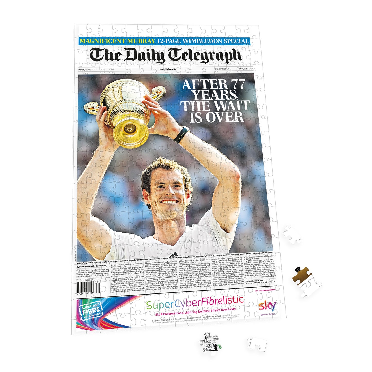 Personalised "The Telegraph" Front Page 400 Piece Jigsaw Puzzle 5
