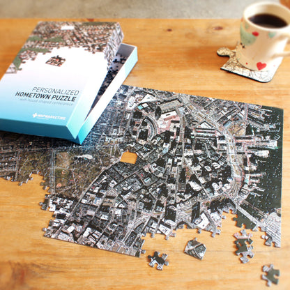 US Jigsaw Puzzle - "My Hometown" Personalized Puzzle (USA Aerial Photography)