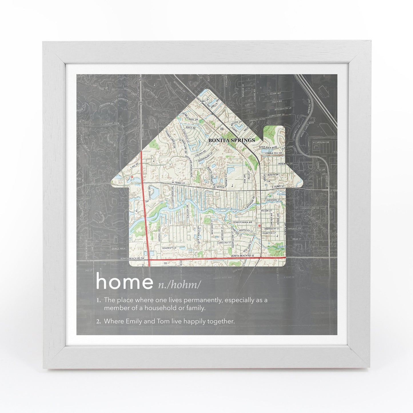 US Wall Art - Personalized Dictionary Definition US Map - Home