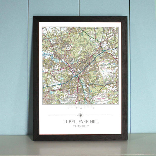 Wall Map - My Home Is Here - Personalised Wall Map