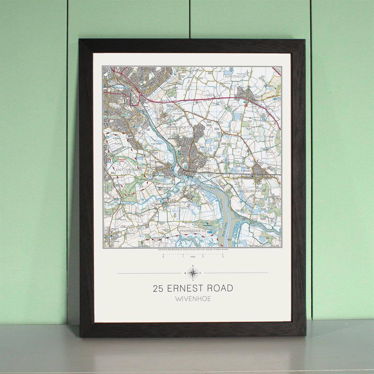 Wall Map - My Home Is Here - Personalised Wall Map