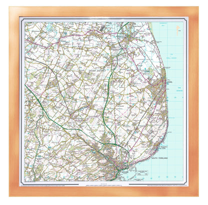 Wall Map - Personalised Ordnance Survey Landranger Map - Centred On Your Home