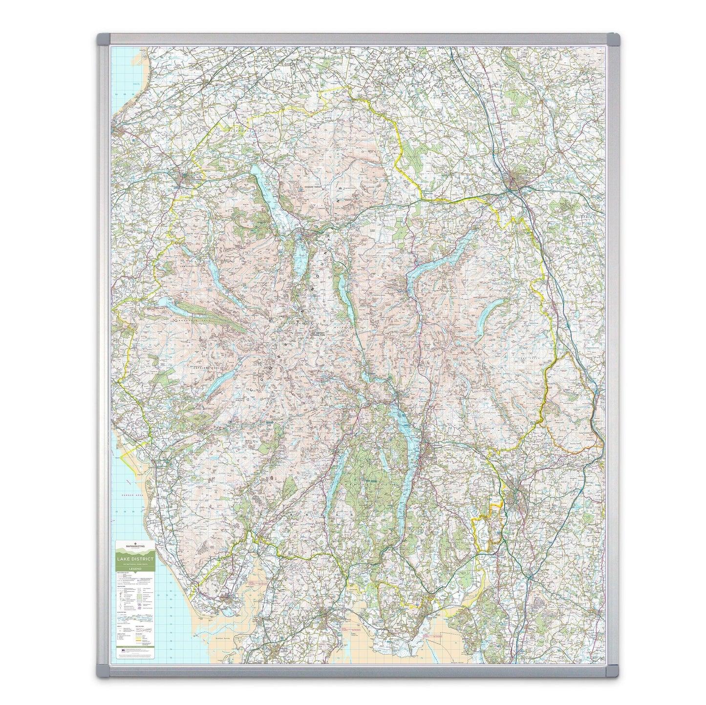 Wall Maps - Lake District - UK National Park Wall Map