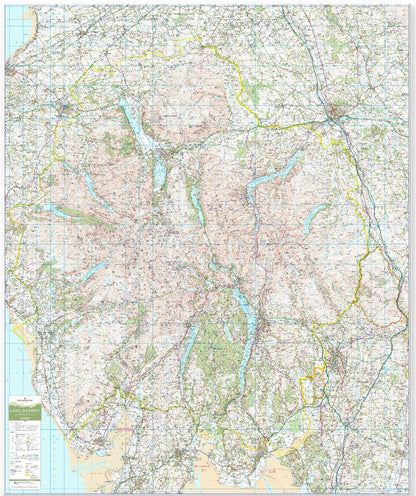 Wall Maps - Lake District - UK National Park Wall Map
