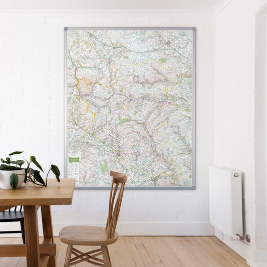 Wall Maps - Yorkshire Dales - UK National Park Wall Map