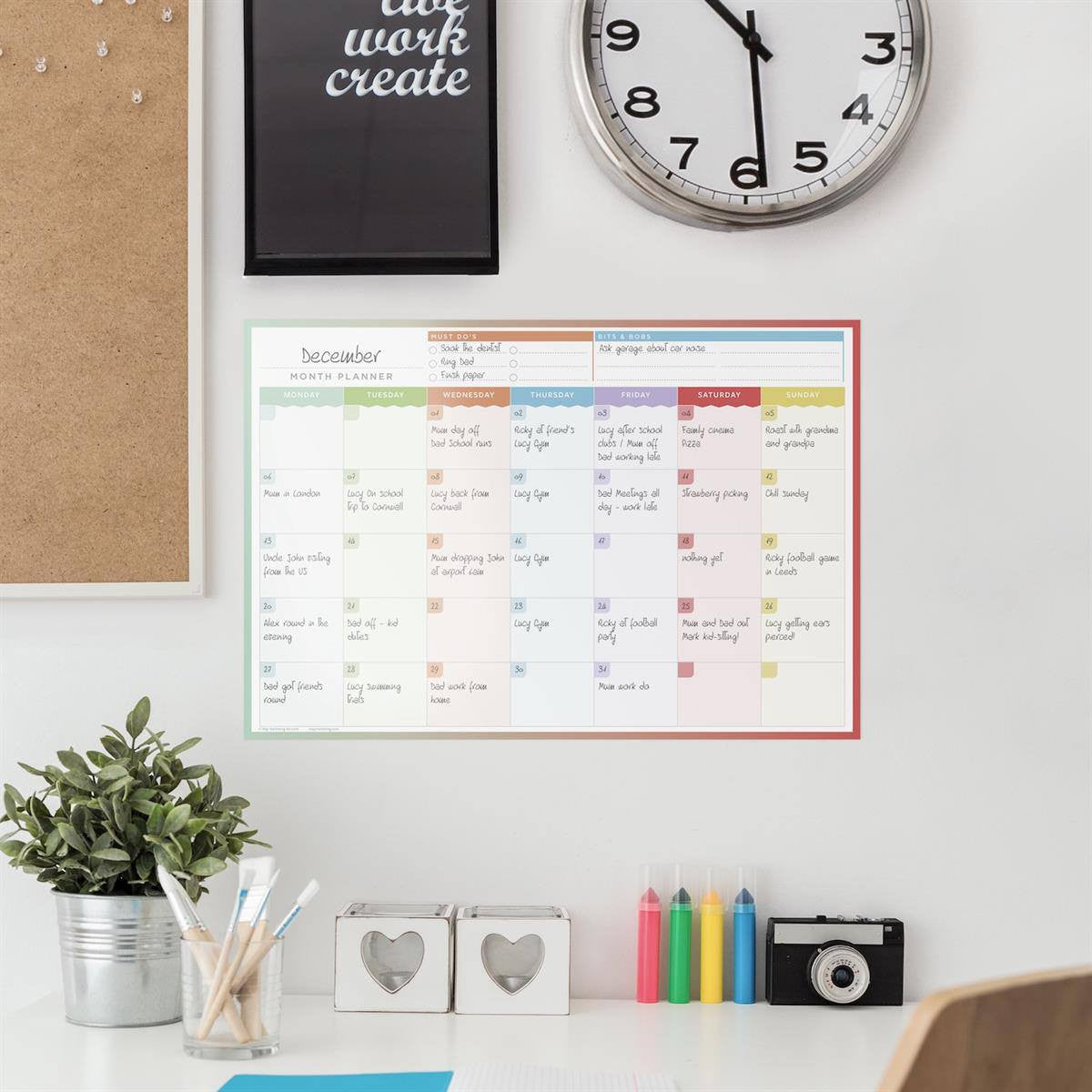 Wall Planner - Month Planner - Laminated Wall Planner