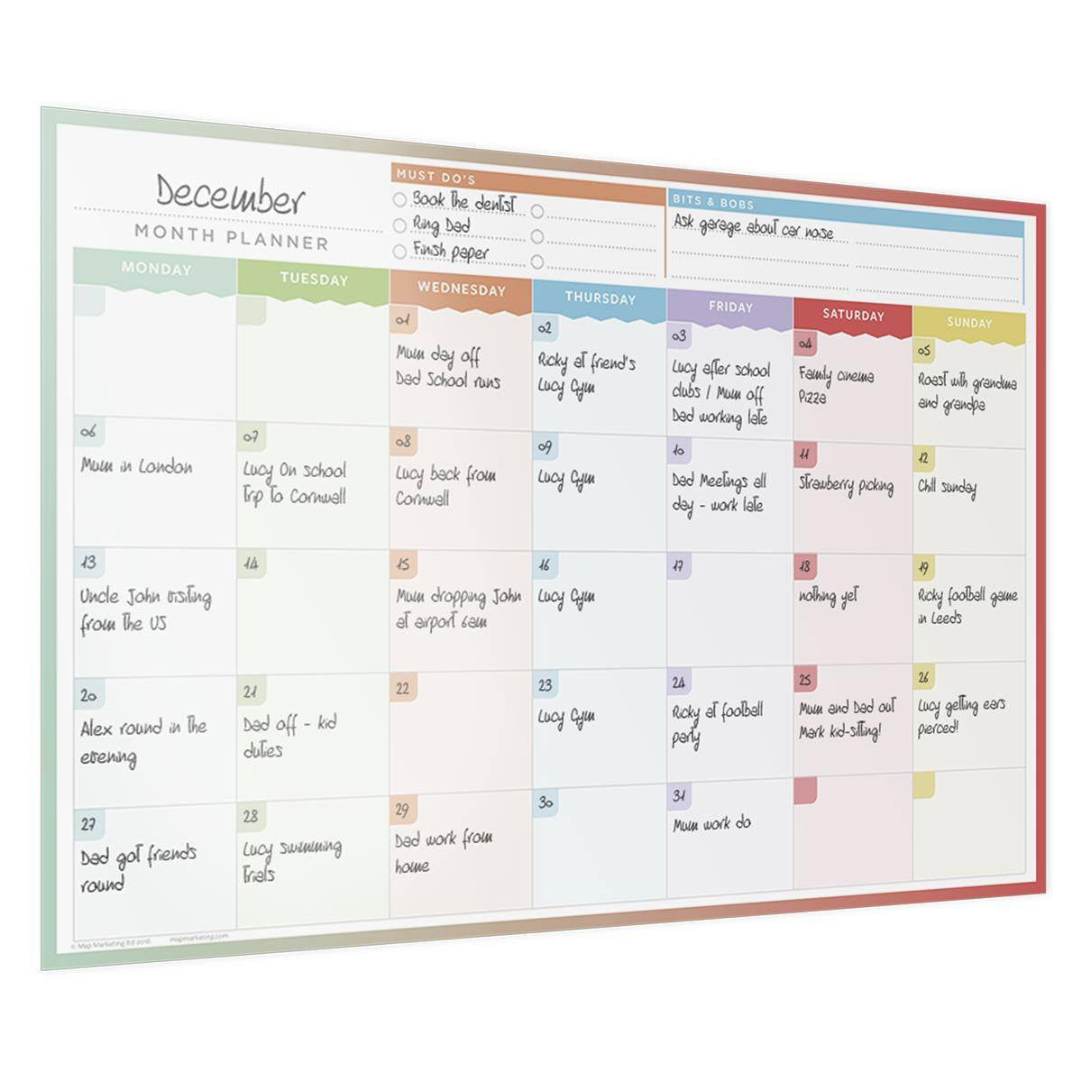 Wall Planner - Month Planner - Laminated Wall Planner