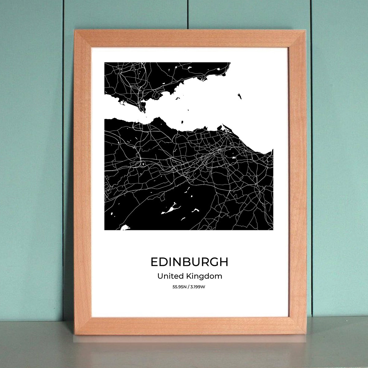 Edinburgh City Map Wall Art